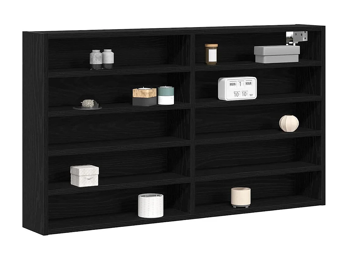 Vitrina con estante Roble Negro 100 x 15 x 58 cm