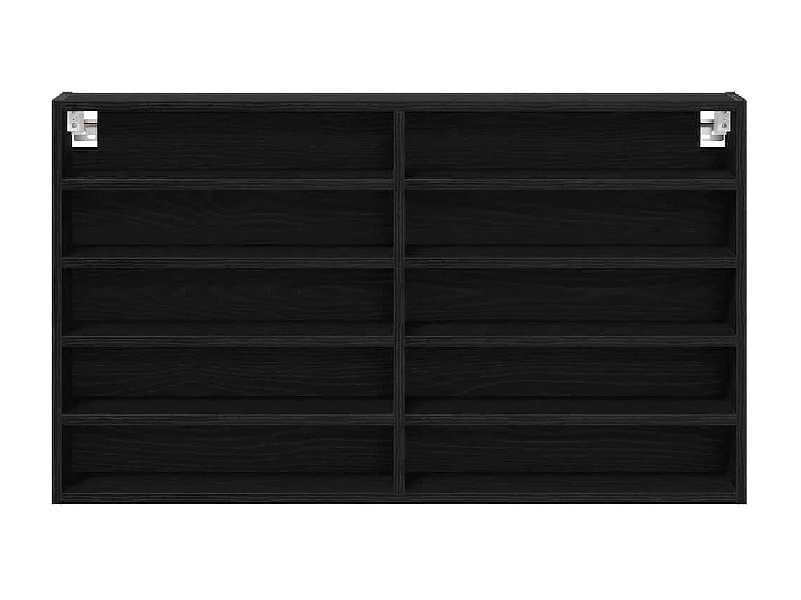 Vitrina con estante Roble Negro 100 x 15 x 58 cm