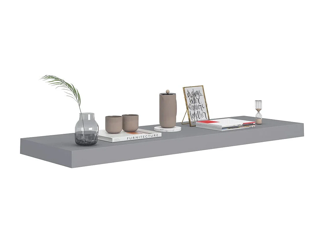Étagère flottante murale gris 80x23,5x3,8 cm MDF