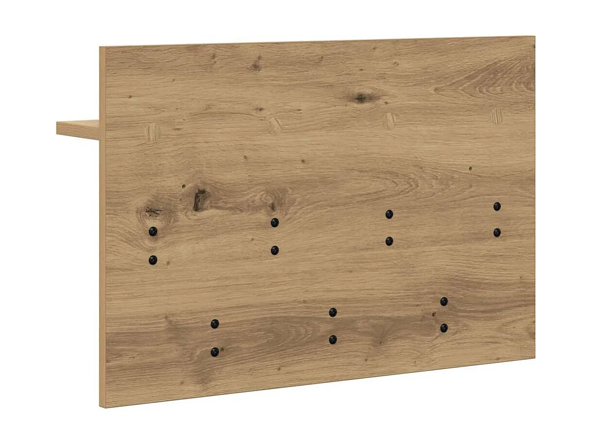 Handgemaakte eikenhouten wandkapstok 60 x 40 x 12 cm