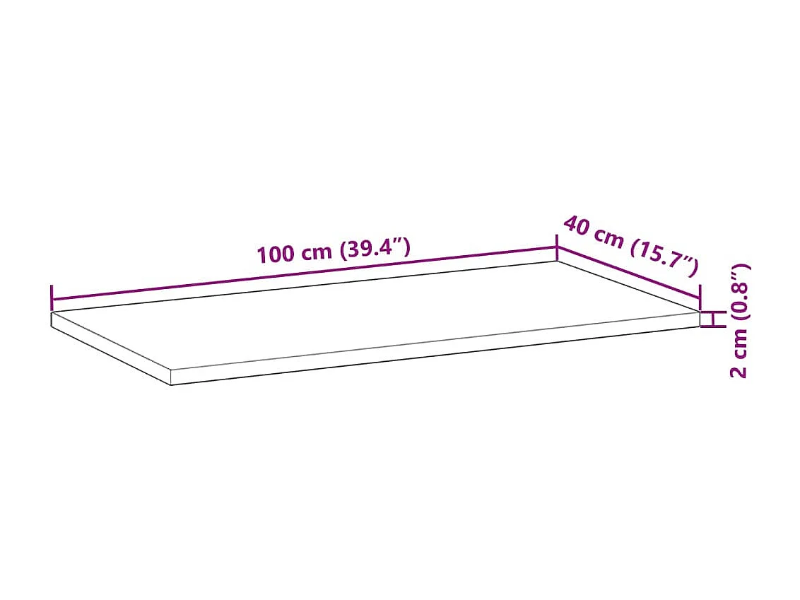 Estantes flotantes 2 uds 100x40x2 cm acacia maciza sin tratar