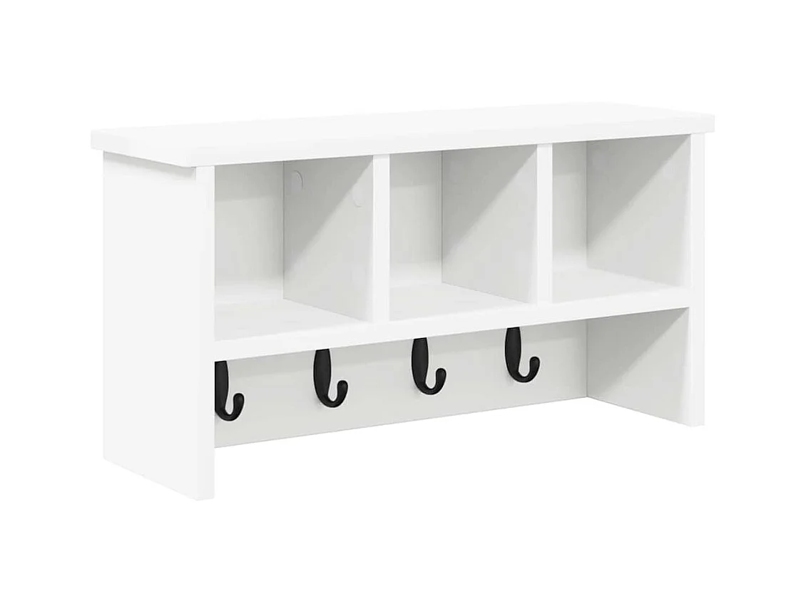 Perchero de pared Blanco 50 x 16 x 26 cm Madera de ingeniería