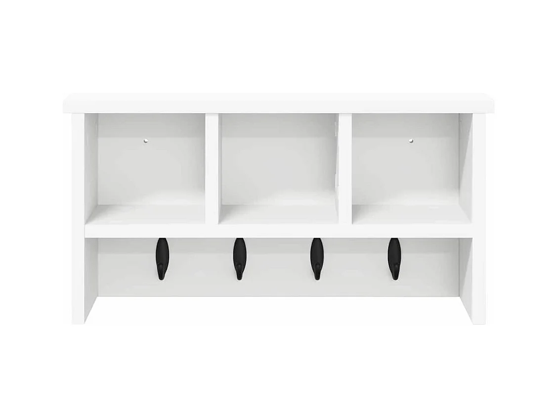 Perchero de pared Blanco 50 x 16 x 26 cm Madera de ingeniería
