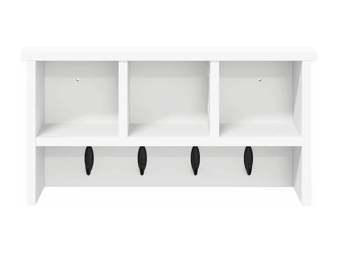 Perchero de pared Blanco 50 x 16 x 26 cm Madera de ingeniería