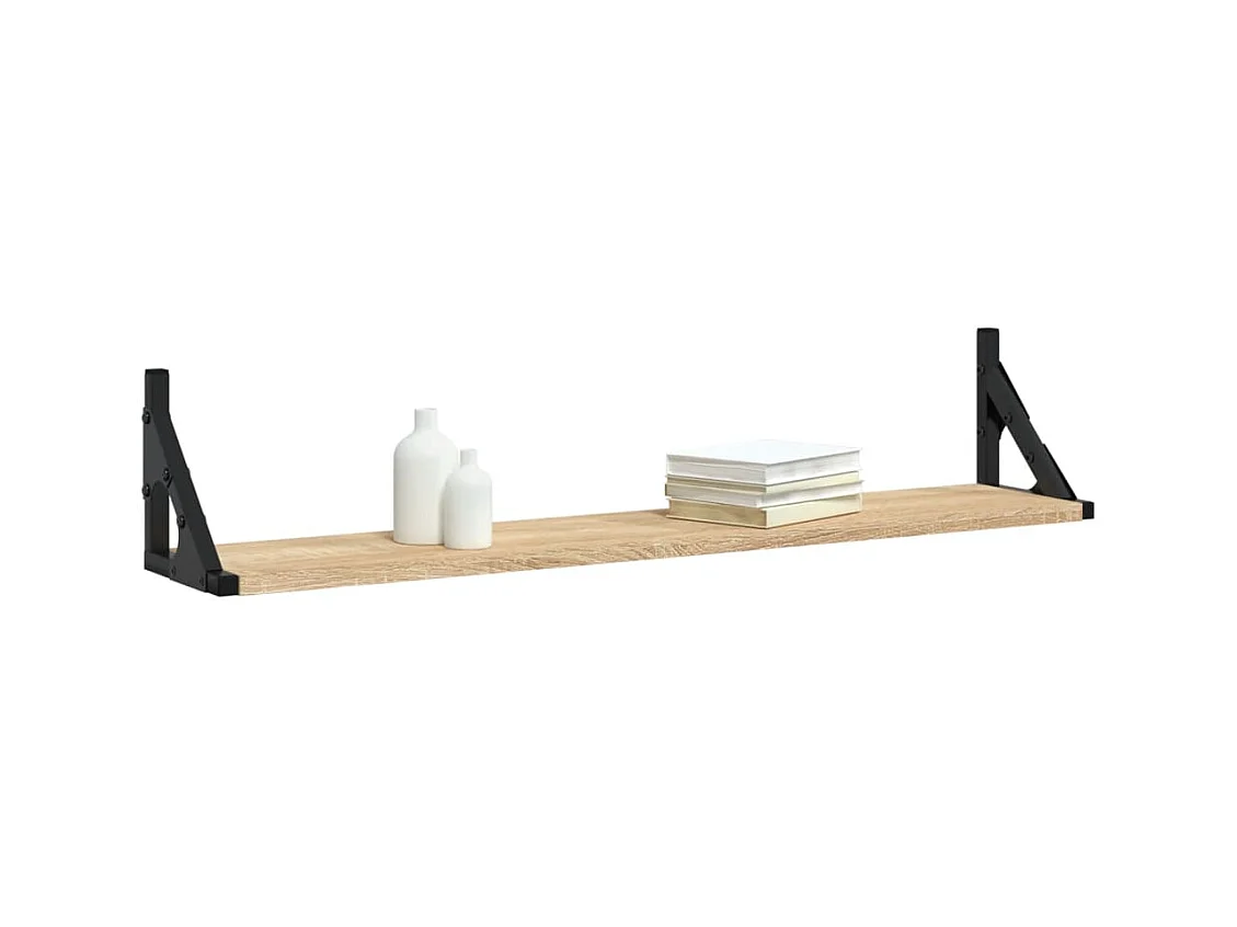 estantes de pared de roble Sonoma de 80 x 15 x 15,5 cm, madera de ingeniería.