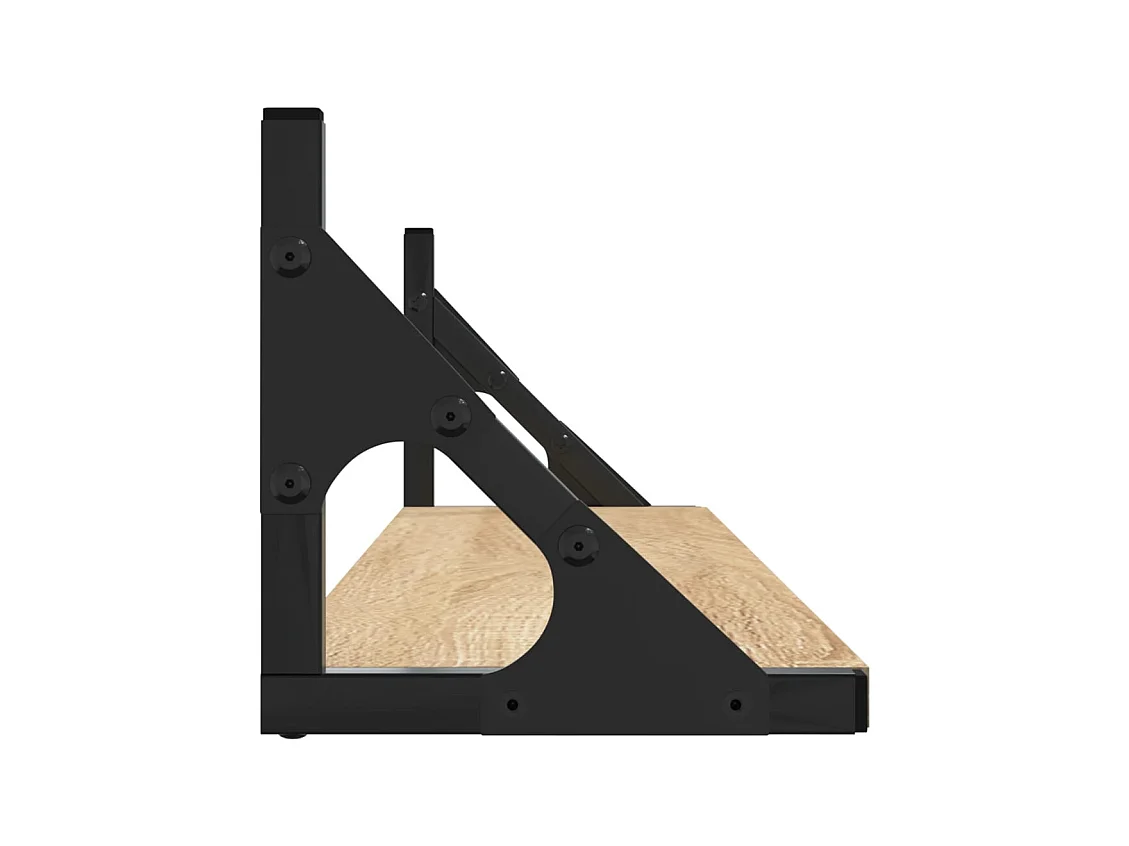 estantes de pared de roble Sonoma de 80 x 15 x 15,5 cm, madera de ingeniería.