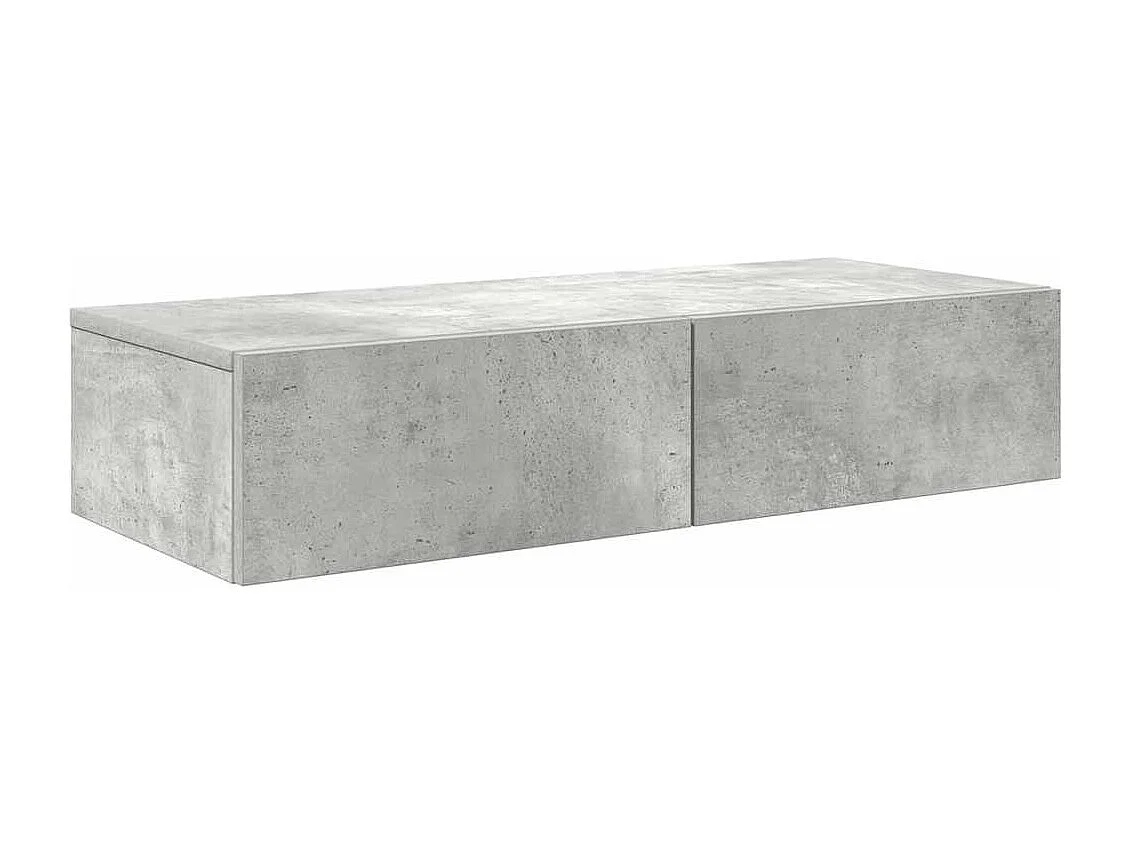 Étagère murale avec tiroirs gris béton bois d'ingénierie