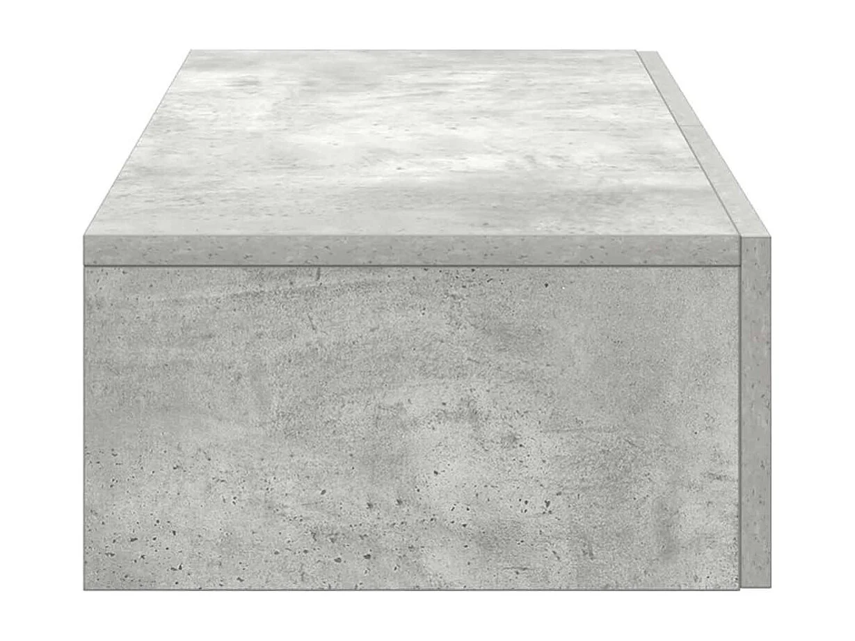 Étagère murale avec tiroirs gris béton bois d'ingénierie