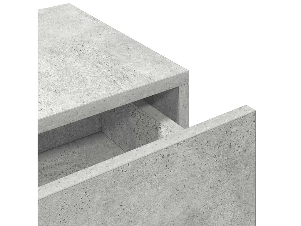 Étagère murale avec tiroirs gris béton bois d'ingénierie