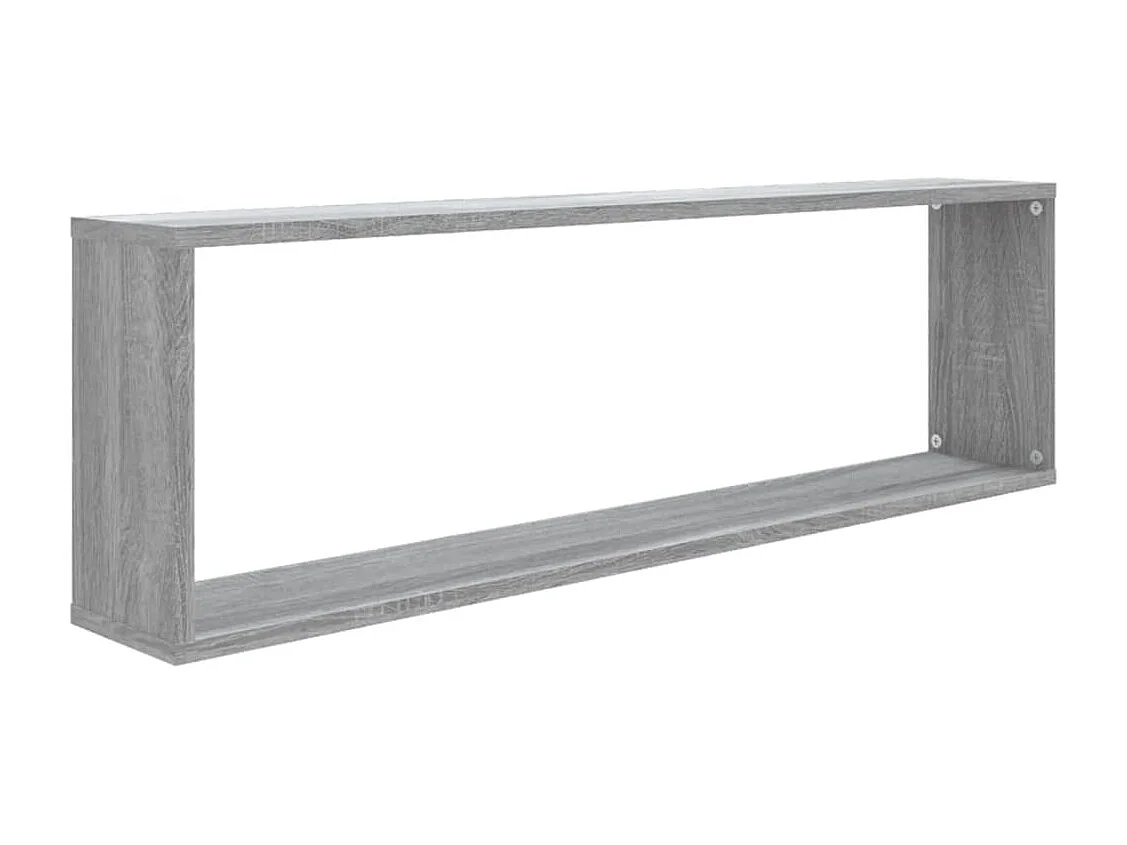 Estantería de pared cubo 4 piezas Sonoma gris 100x15x30 cm Madera