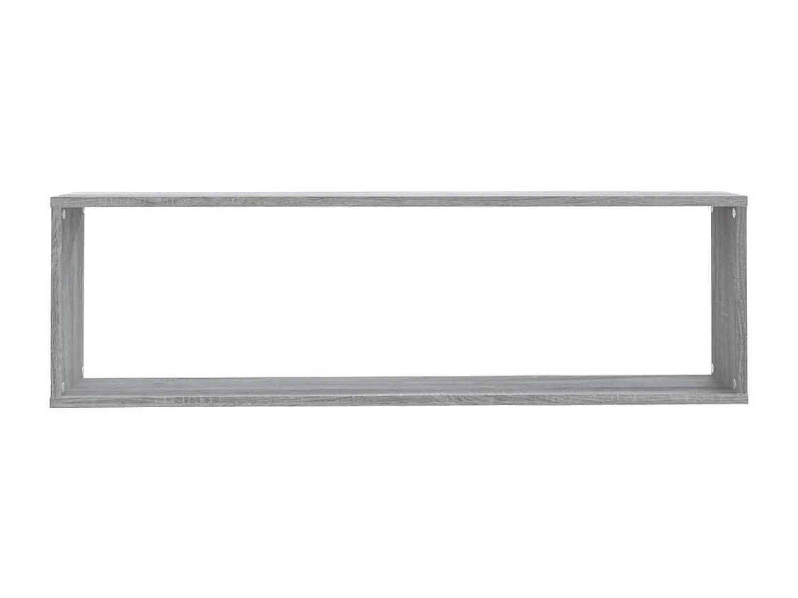 Estantería de pared cubo 4 piezas Sonoma gris 100x15x30 cm Madera