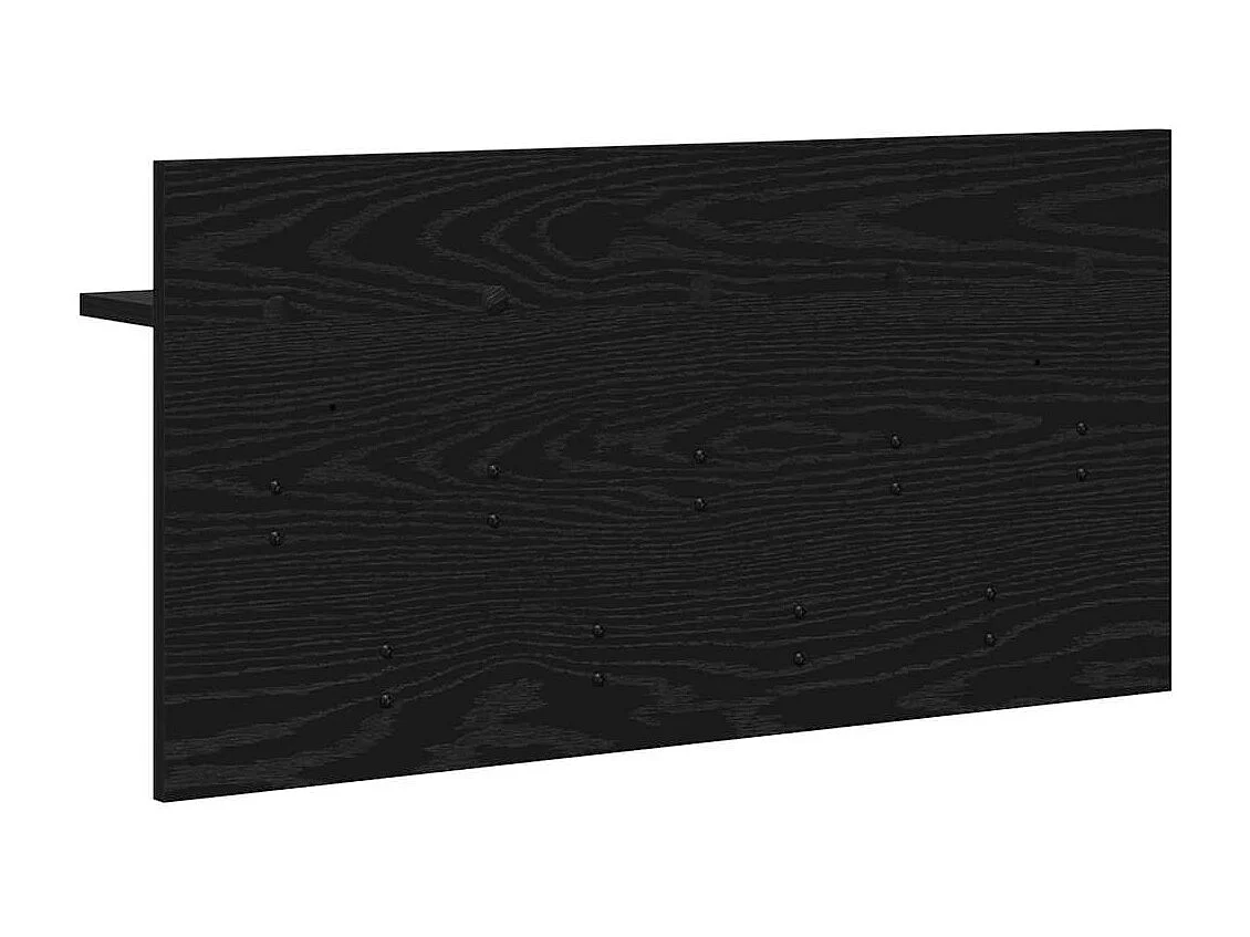 Appendiabiti da parete con ripiano Rovere nero 80 x 40 x 12 cm