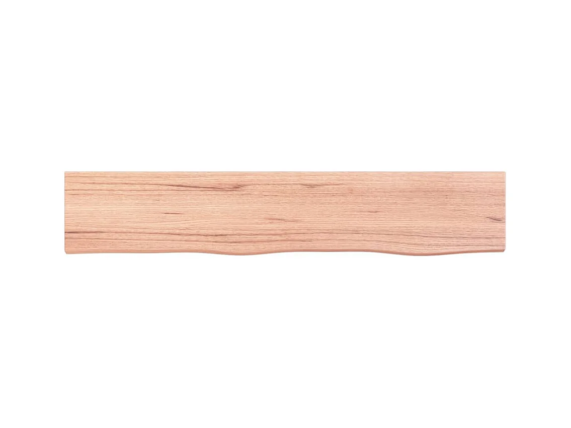 Lichtbruine wandplank 100x20x4cm massief behandeld eikenhout