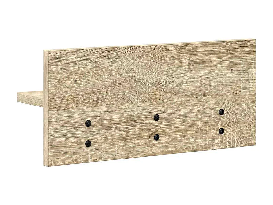 Perchero de pared con estante roble Sonoma 40 x 10,5 x 18 cm