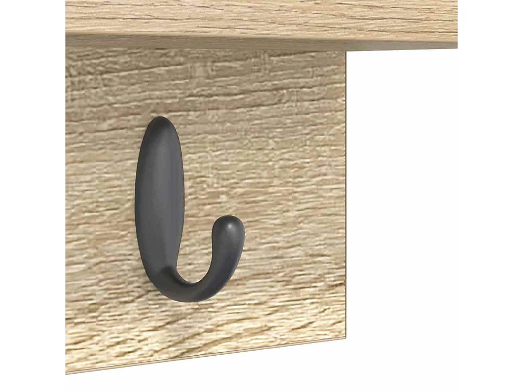 Perchero de pared con estante roble Sonoma 40 x 10,5 x 18 cm