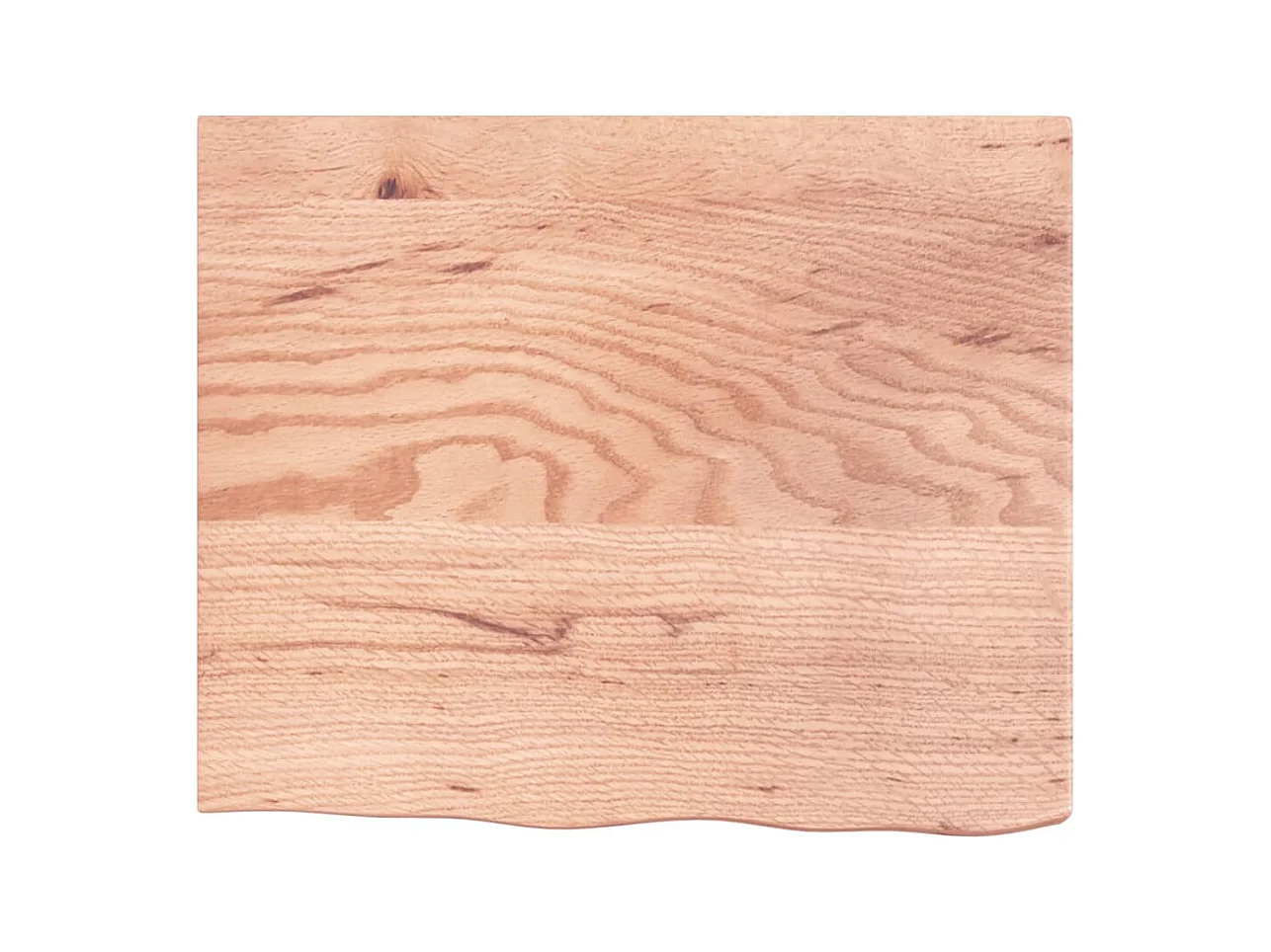 Lichtbruine wandplank van massief behandeld eikenhout