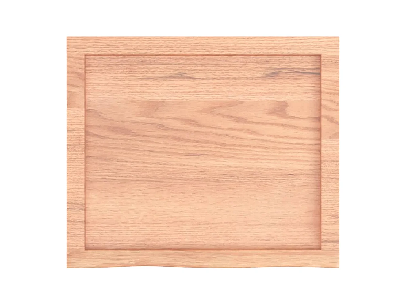 Lichtbruine wandplank van massief behandeld eikenhout