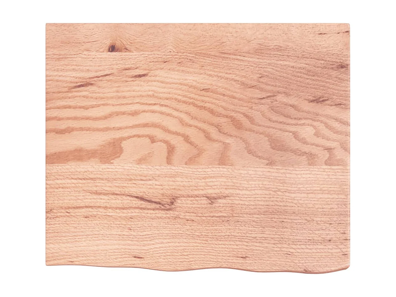 Étagère murale marron clair bois chêne massif traité