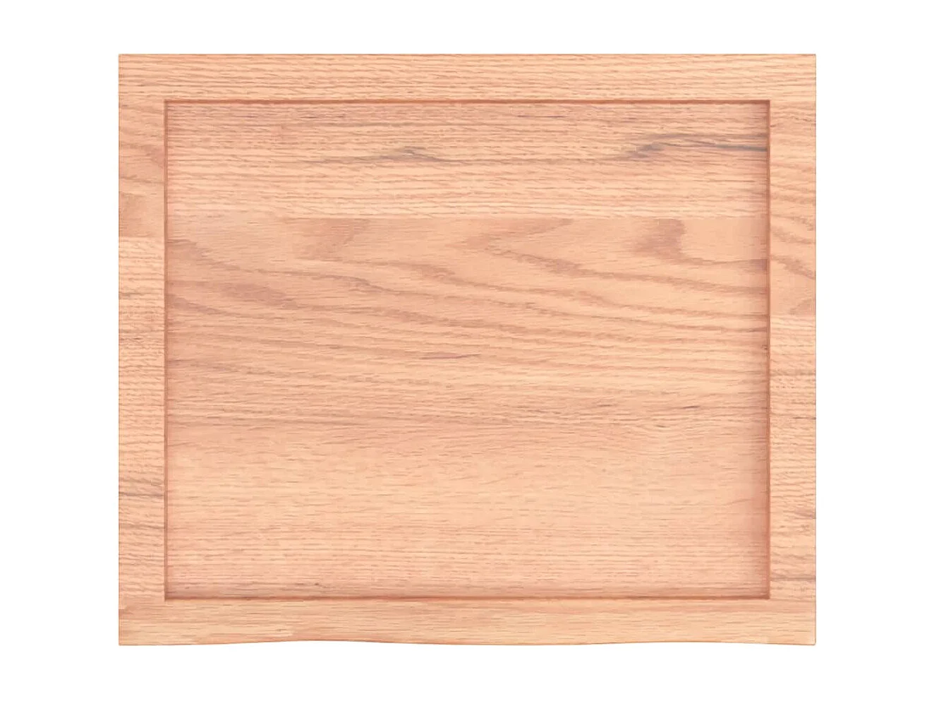 Étagère murale marron clair bois chêne massif traité