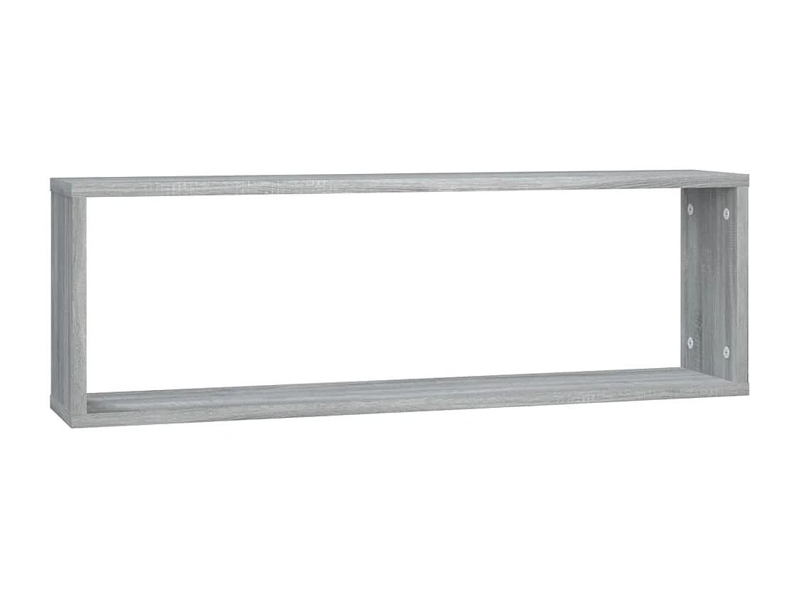 Estantería de pared cúbica de 4 piezas Sonoma gris 80x15x26,5 cm