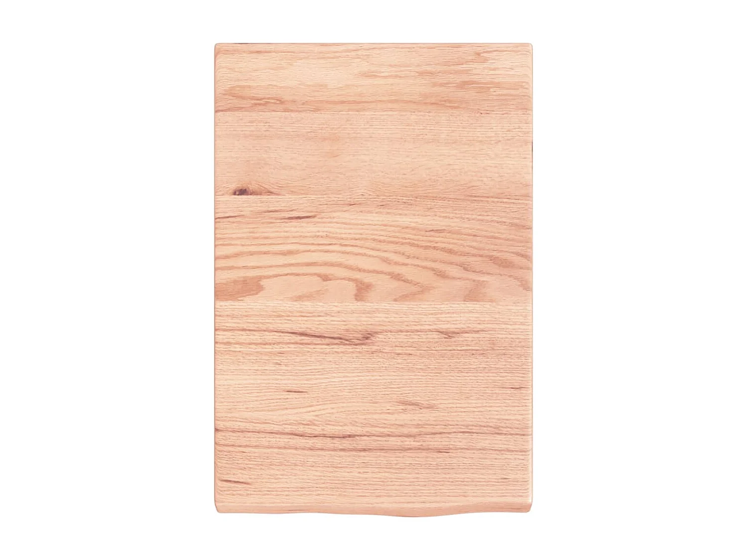 Estante de pared marrón claro en madera maciza de roble tratado