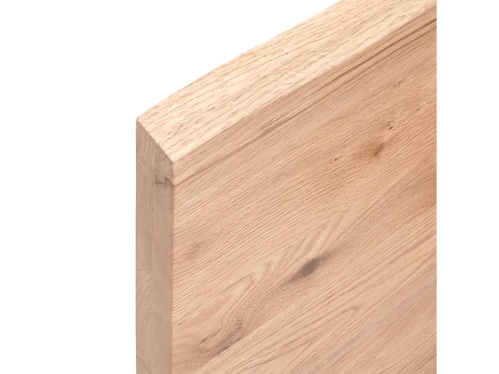 Estante de pared marrón claro en madera maciza de roble tratado