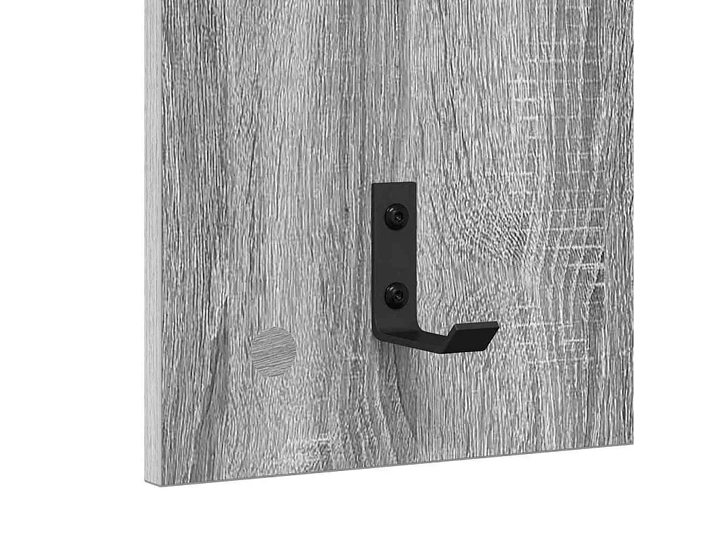 Perchero de pared con estante Sonoma, gris, 90 x 40 x 10 cm