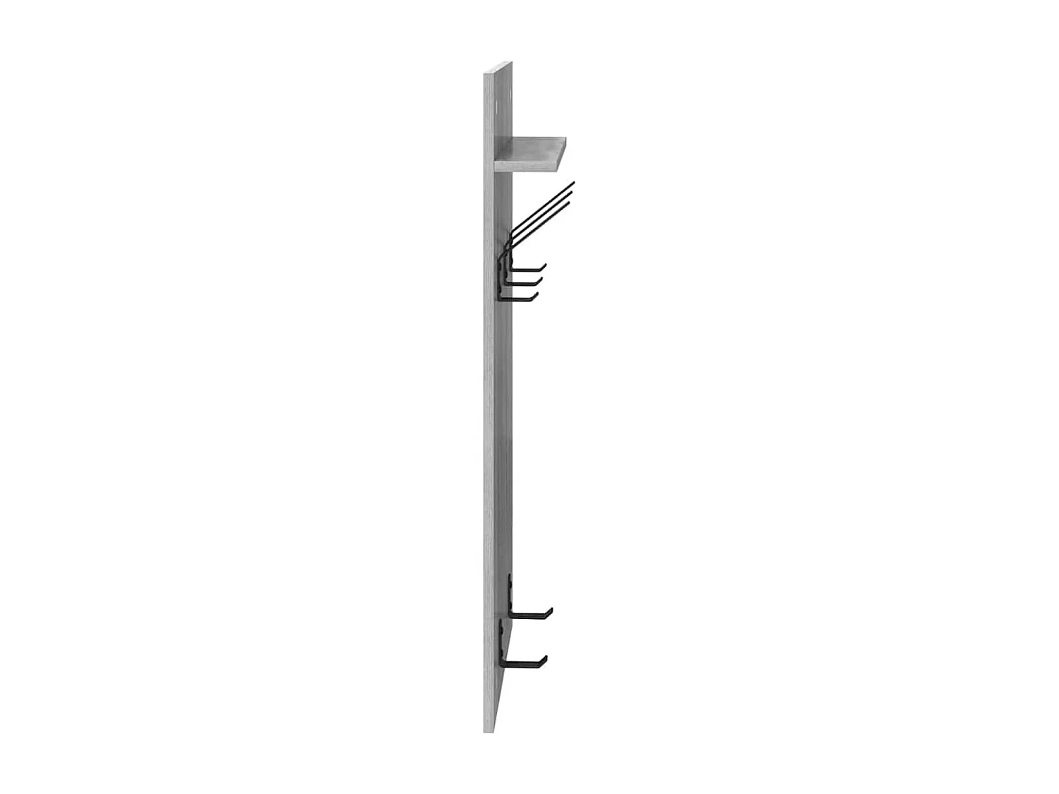 Appendiabiti da parete Sonoma con ripiano, grigio, 90 x 40 x 10 cm