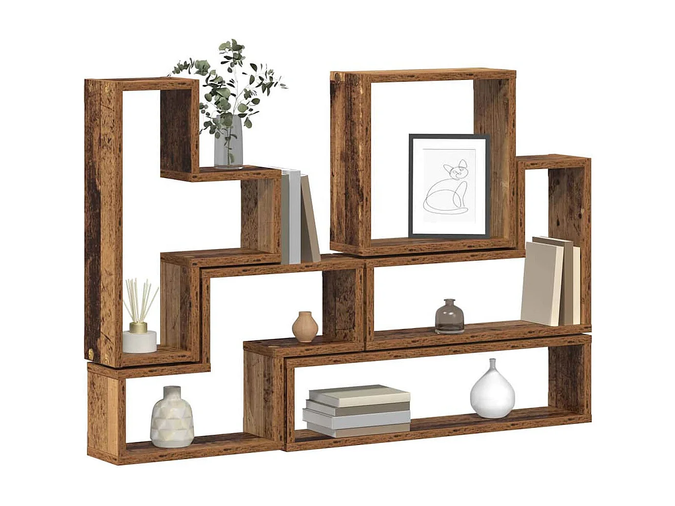 Cubo de pared Otros Madera vieja 96 x 12 x 64 cm Madera de ingeniería