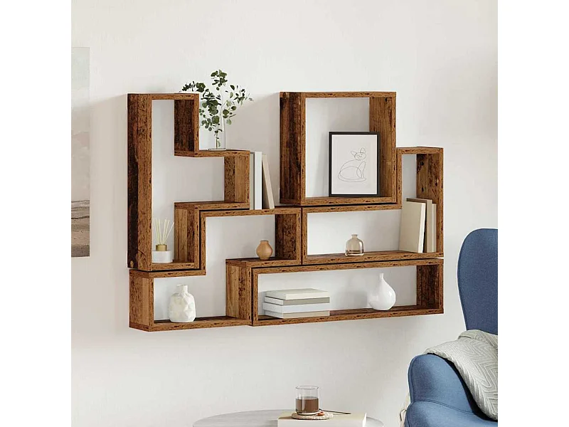 Cube mural Autre Bois ancien 96 x 12 x 64 cm Bois d'ingénierie