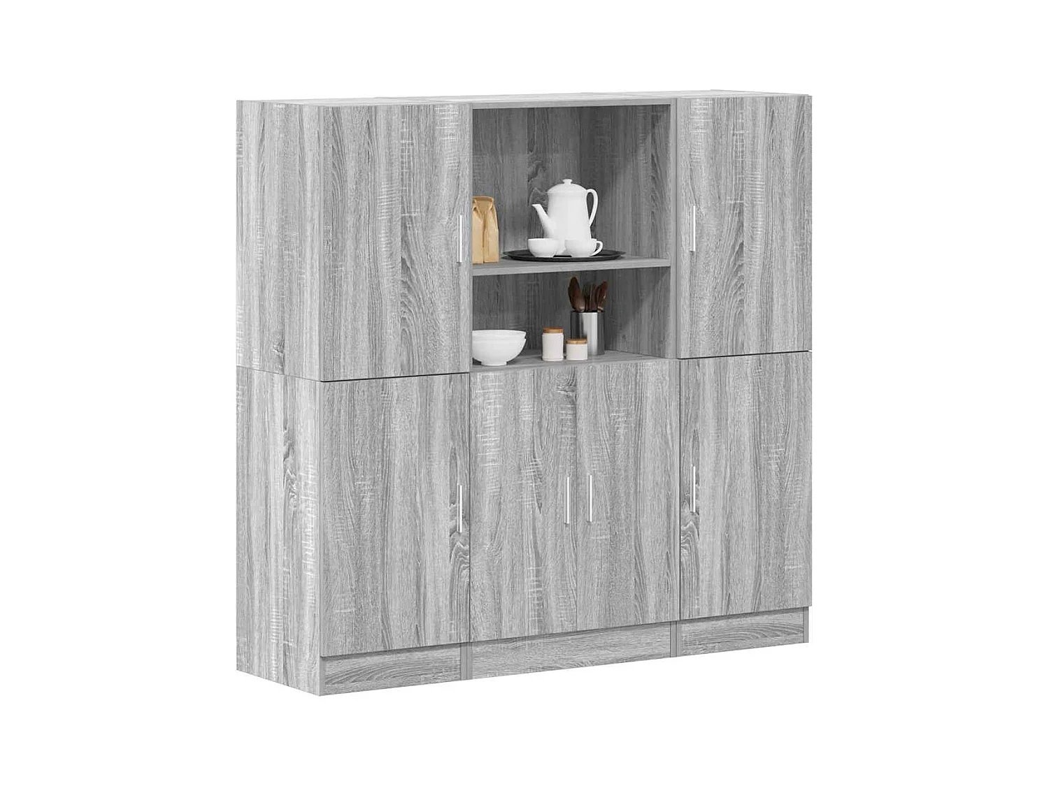 Ensemble d'armoires de cuisine 3 pcs sonoma gris