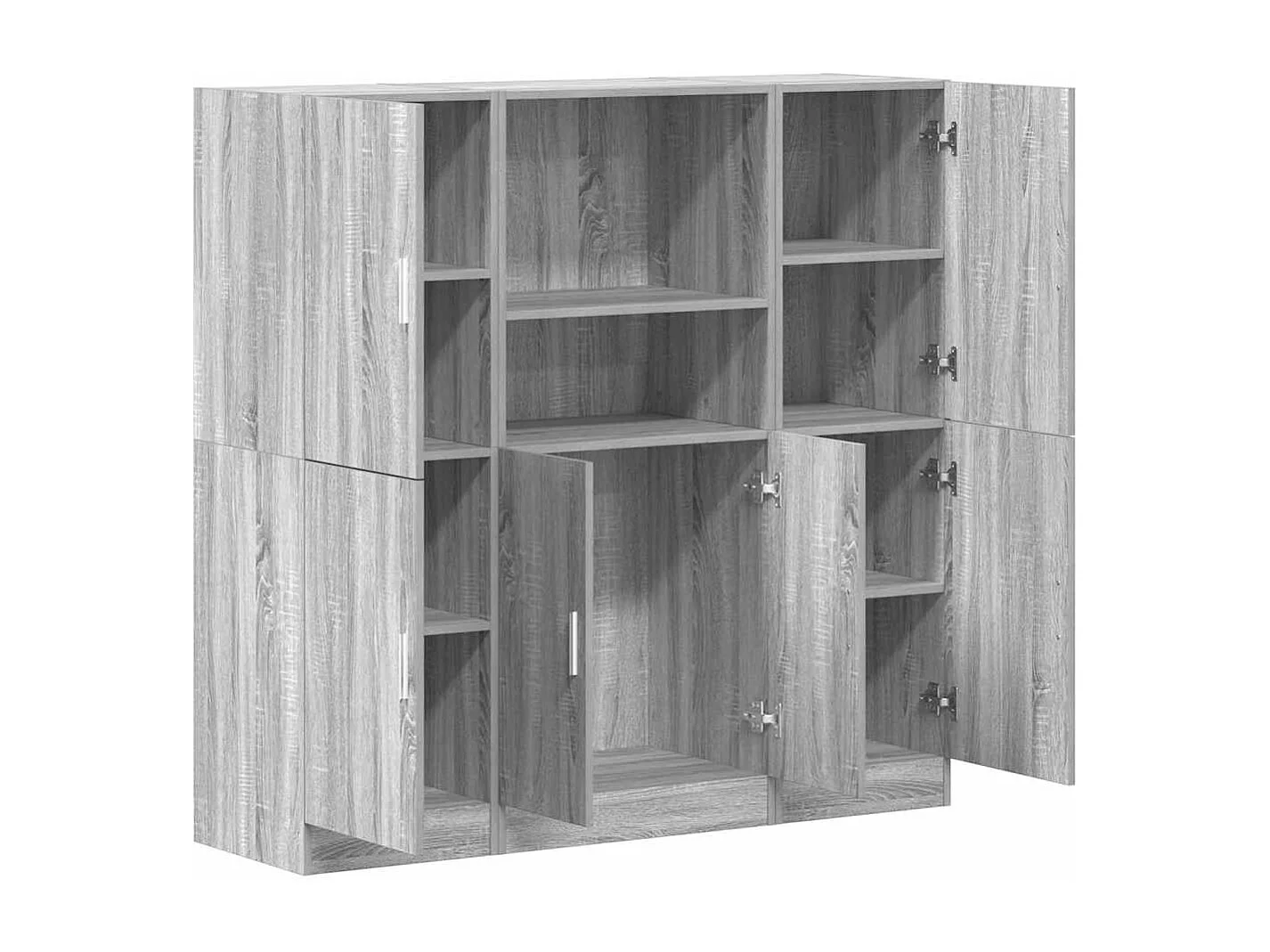 Ensemble d'armoires de cuisine 3 pcs sonoma gris