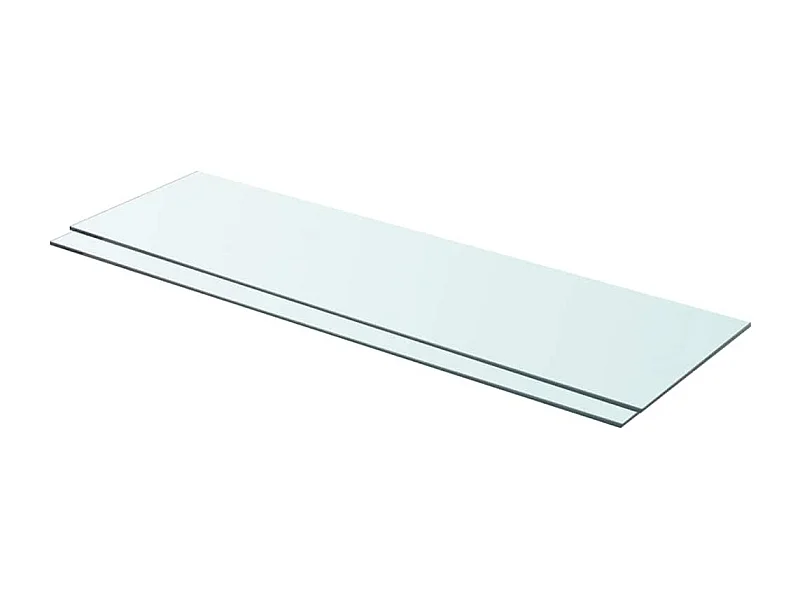Panneaux d'étagère 2 pcs Verre Transparent 90 x 25 cm