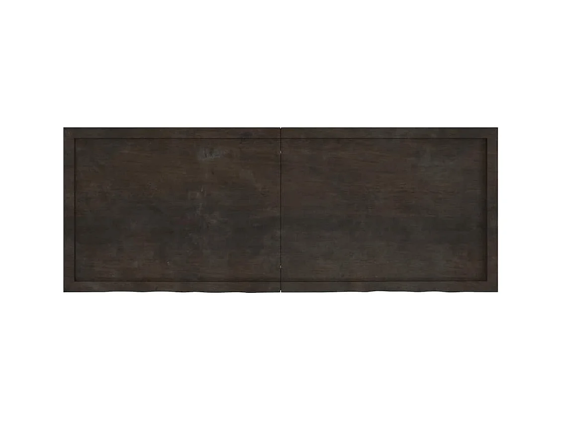 Mensola da parete marrone scuro in legno massello di rovere trattato