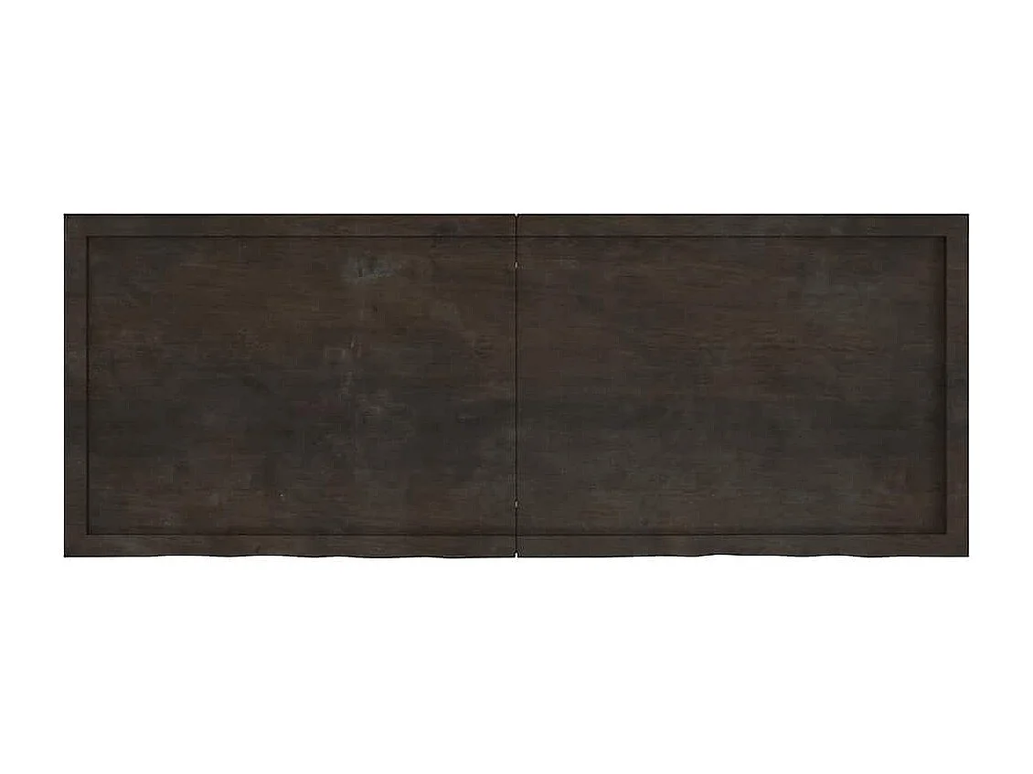 Estante de pared marrón oscuro fabricado en madera maciza de roble tratada