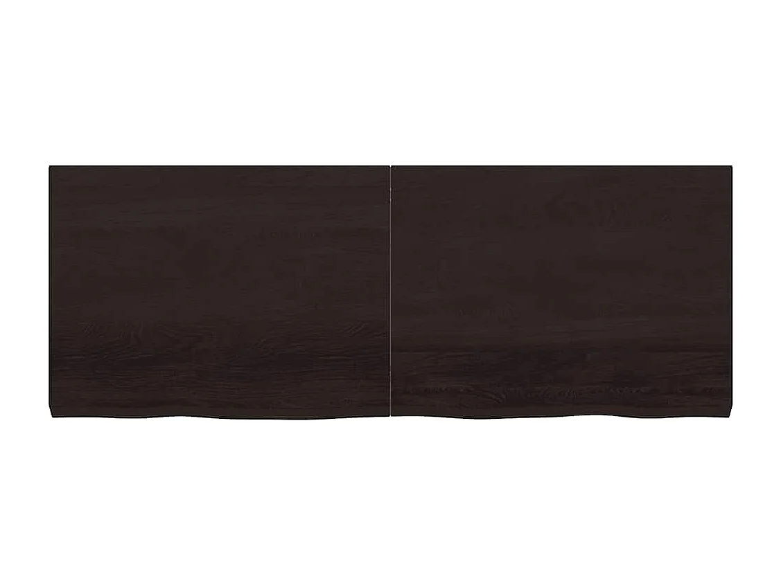 Estante de pared marrón oscuro fabricado en madera maciza de roble tratada