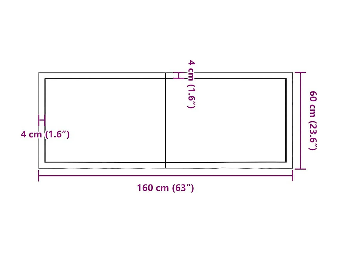 Estante de pared marrón oscuro fabricado en madera maciza de roble tratada