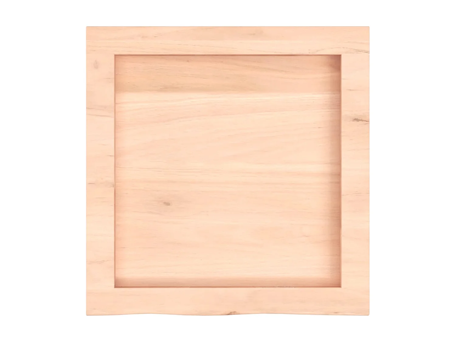 Estante de pared 40x40x(2-4)cm madera maciza de roble sin tratar