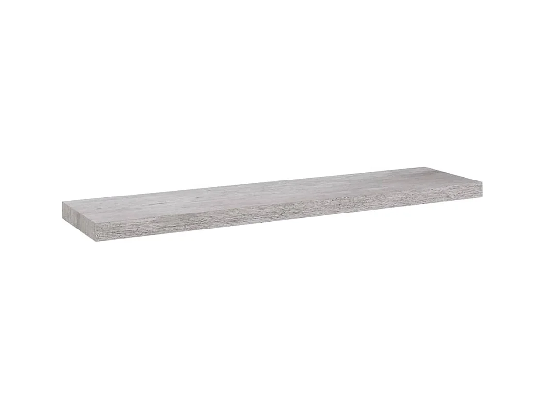 Mensola sospesa da parete grigio cemento 90x23,5x3,8 cm MDF