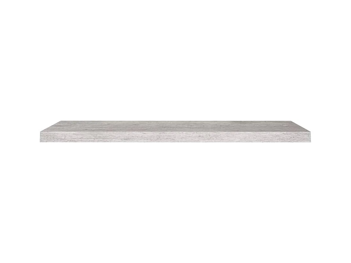 Mensola sospesa da parete grigio cemento 90x23,5x3,8 cm MDF
