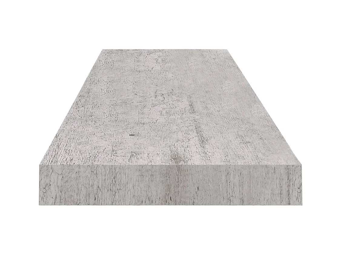 Mensola sospesa da parete grigio cemento 90x23,5x3,8 cm MDF