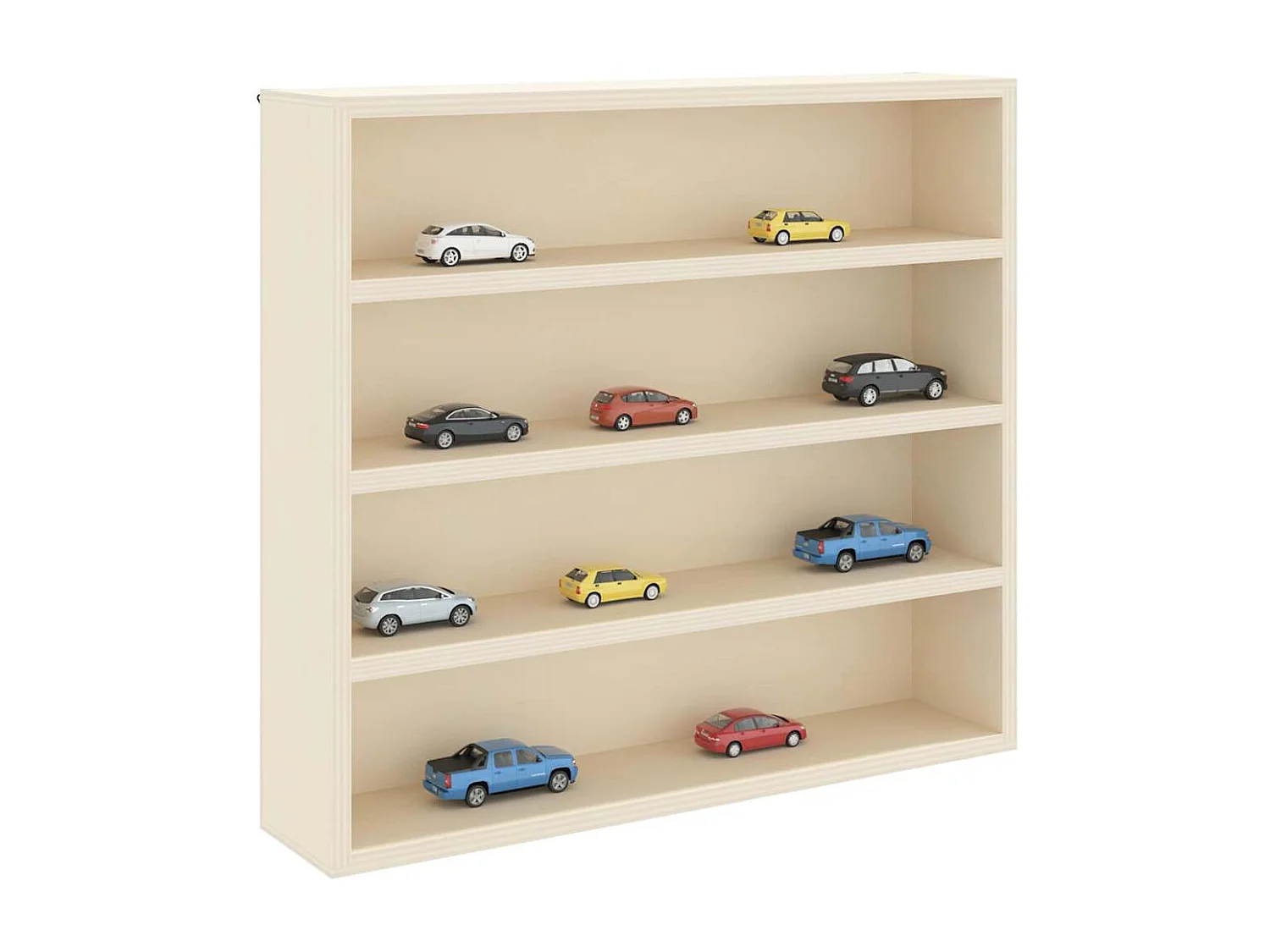 Caja de exhibición de madera marrón 40 x 8,5 x 37 cm Contrachapado