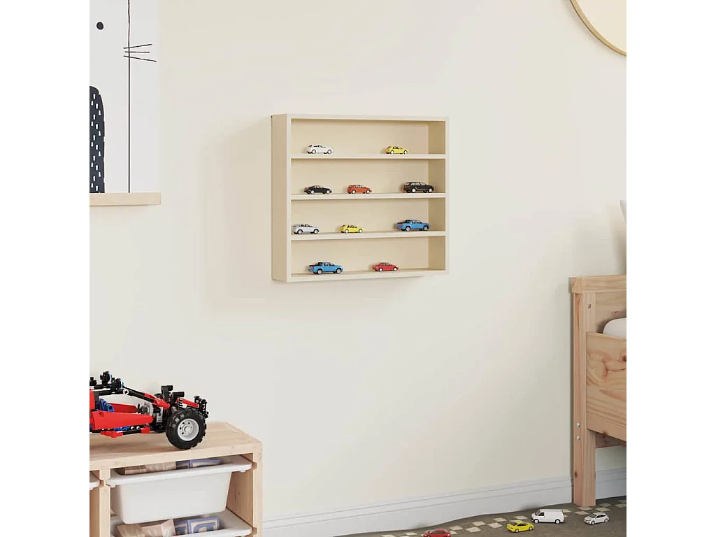 Caja de exhibición de madera marrón 40 x 8,5 x 37 cm Contrachapado