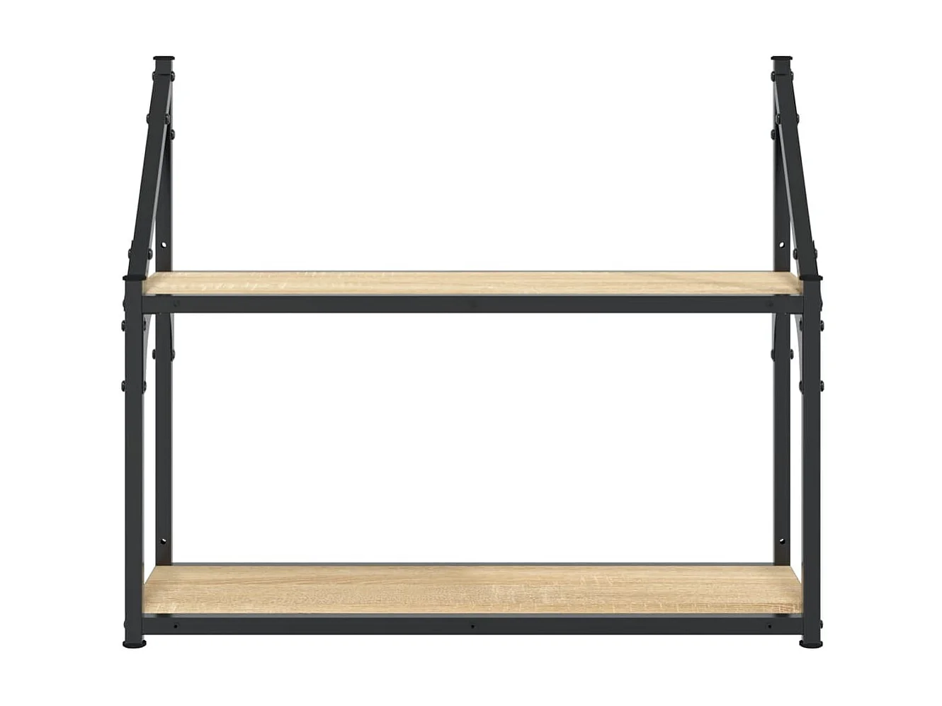 2-laags wandplank Sonoma eiken 60x21x51 cm