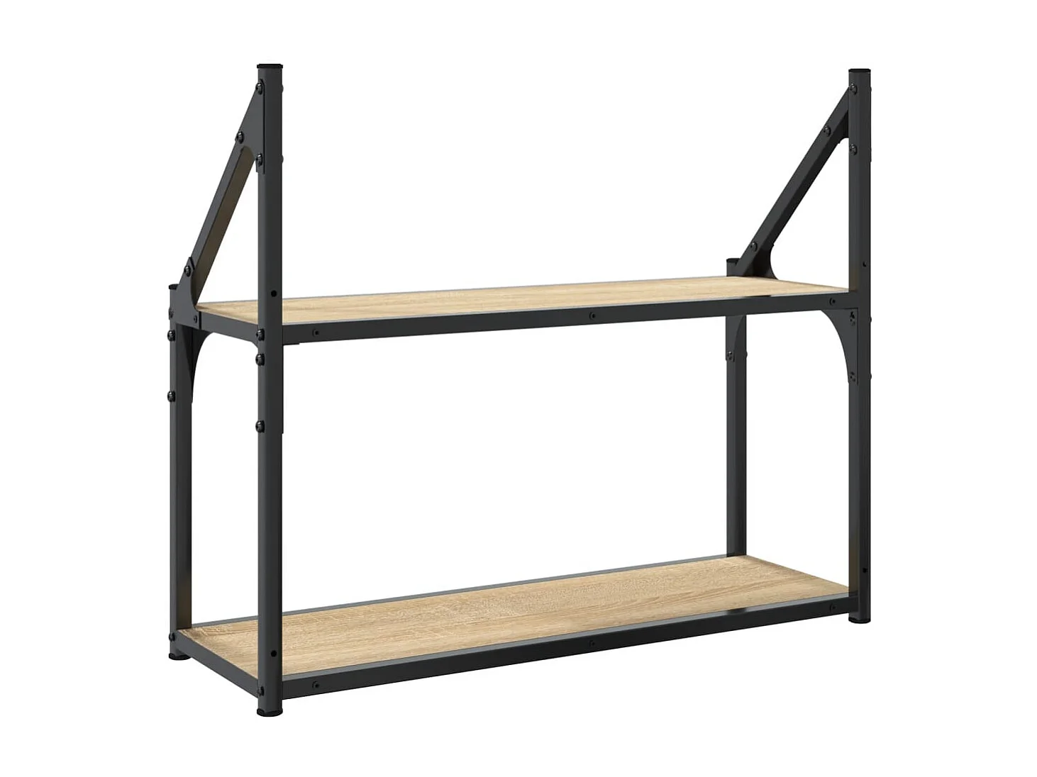 Estantería de pared de 2 niveles roble Sonoma 60x21x51 cm