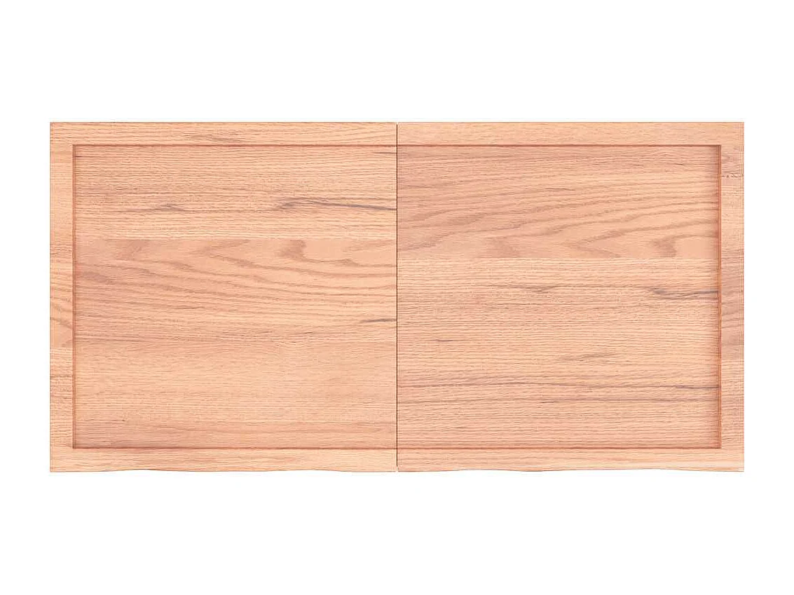 Étagère murale marron clair bois chêne massif traité