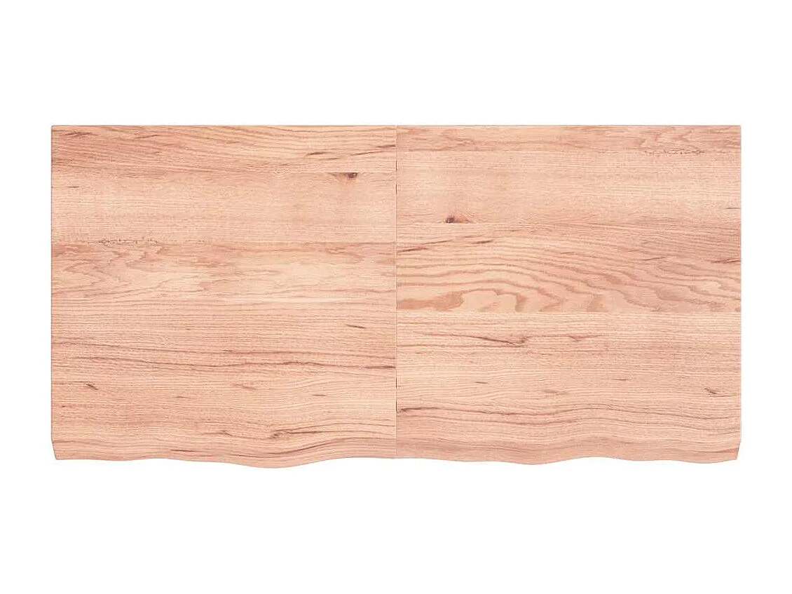 Étagère murale marron clair bois chêne massif traité