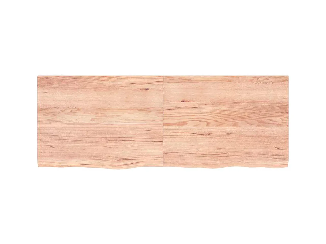 Lichtbruine wandplank van massief behandeld eikenhout
