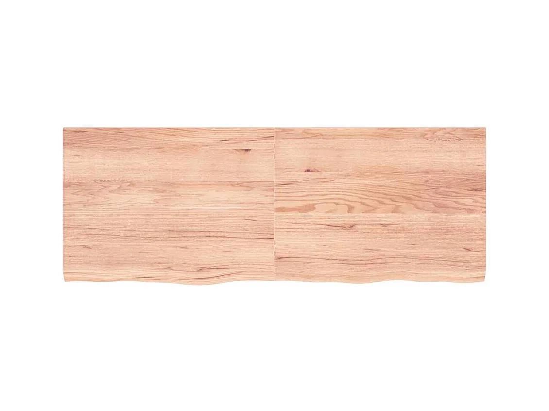 Lichtbruine wandplank van massief behandeld eikenhout