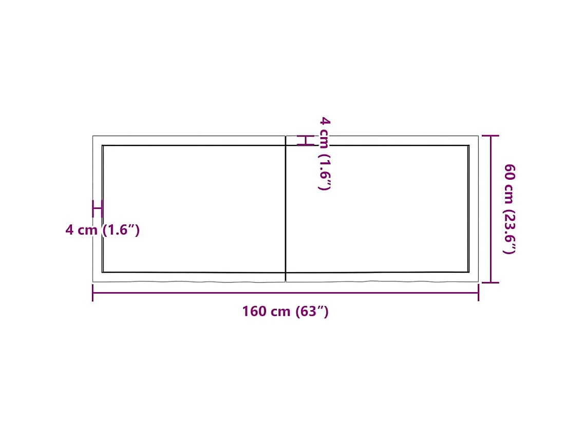 Lichtbruine wandplank van massief behandeld eikenhout